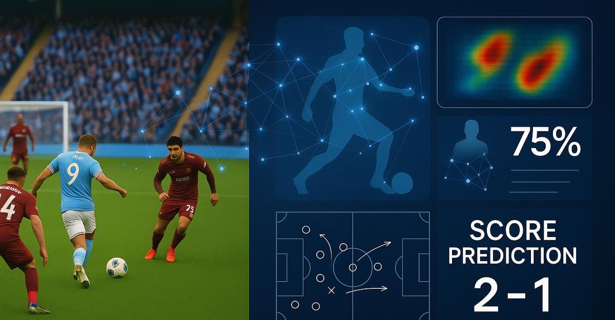 a man running on a green field